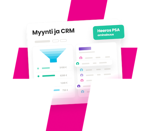 CRM-järjestelmän kuvituskuva Heeros PSA:sta