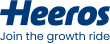 Blue Heeros logo with transparent background and text Join the growth ride.