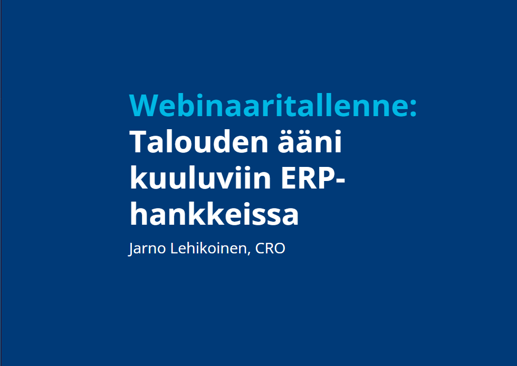 Webinaaritallenne - Talouden ääni kuuluviin ERP hankkeissa
